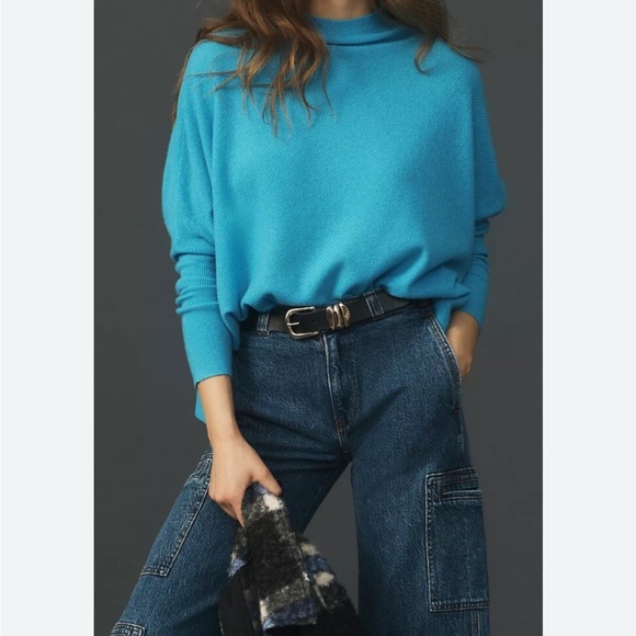 NWT The Shea Oversized Boxy Cashmere Sweater by Maeve boho western quiet luxury - Picture 2 of 9